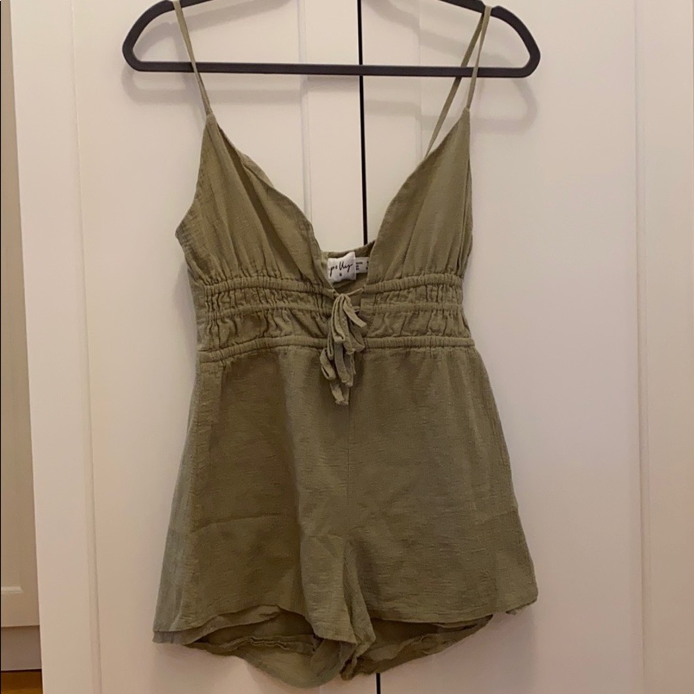 Princess Polly Green Cut Romper